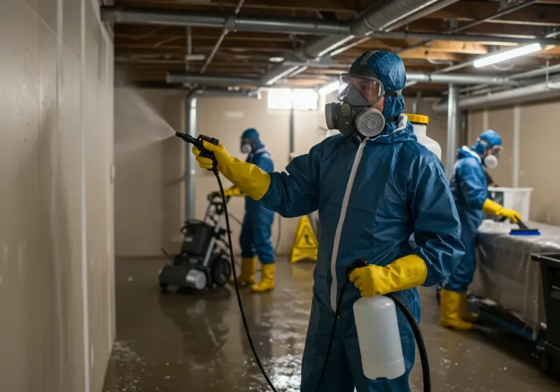 Basement Sanitization and Antimicrobial Treatment process in Berkley, MI